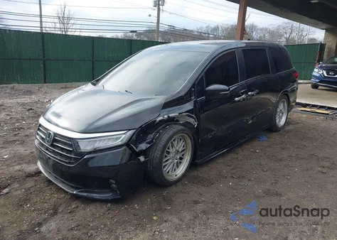 2021 Honda Odyssey Touring из США, поврежденный, VIN 5FNRL6H87MB006185